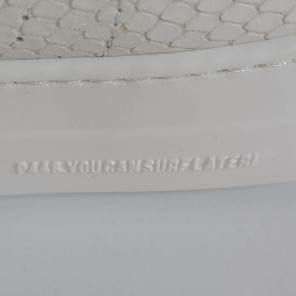 P448 Thea Python Roccia White Leather Platform Sn… - image 5